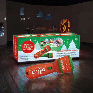 Hot Bán Trẻ Em Đồ Chơi PVC Giáng Sinh Đèn Pin Trượt Máy Chiếu <span class=keywords><strong>Torch</strong></span> 24 Mô Hình Phát Sáng Ánh Sáng Giáng Sinh Cho Quà Tặng - Product Image 2