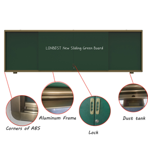 <span class=keywords><strong>Pizarra</strong></span> Escolar de 400x130 cm, <span class=keywords><strong>Pizarra</strong></span> Magnética Deslizante Grande, <span class=keywords><strong>Pizarra</strong></span> de Escritura Escolar sin Marco para Escuela - Product Image 2