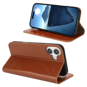 Funda a prueba de golpes para iPhone 16, funda tipo cartera con soporte de cuero Crazy Horse para iPhone 17 Pro - Product Image 3