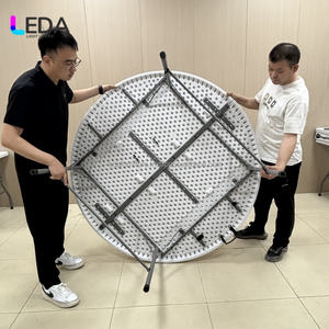 LEDA Professional Manufacturer <b>Folding</b> Round Bride Groom <b>Table</b> for Wedding <b>White</b> Dining <b>Table</b> for Wholesale - Product Image 6