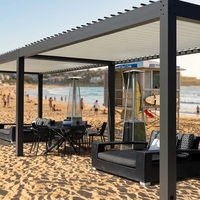 Motorisierte Aluminium-Pergola Wasserdichtes Freistehendes Garten-Pavillon Terrassen-Sonnenschutzsystem