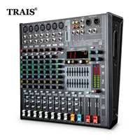 Console de mixage 8 canaux avec effet de réverbération numérique, Bluetooth, USB, mixeur audio de haute qualité