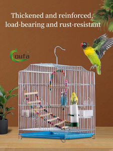 Fabrika toptan taşınabilir büyük uzay ev asılı Metal papağan kafes süs kuş kafesleri papağan kuş kafesleri ile yiyecek kasesi - Product Image 4