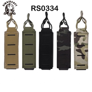 Pochette tactique en nylon Molle pour chargeur simple et double, pochette triple pour chargeur 9 mm, équipement de défense personnelle - Product Image 1