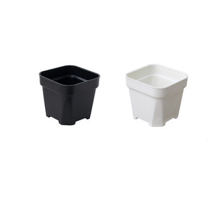 High Quality Modern Flowerpot Thickened Plant Flower Succulent Pot Frosted Square Plastic Flower Pots