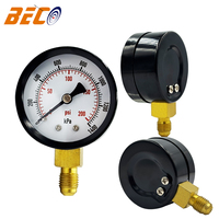 2" Pressure Tester Pressure Gauge 0-200PSI/1400KPA Air Compressor Hydraulic Pressure Gauge Manometer