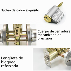 Wholesale 60-70mm Adjustable Latch Stainless Steel <strong>Door</strong> Handle Easy Install Cylindrical <strong>Door</strong> <strong>Knob</strong> Lock with 3 Keys - Product Image 4