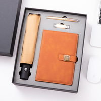 Set de Regalo Corporativo Promocional 2026: Paraguas Compacto, Cuaderno de Cuero, Bolígrafo, Memoria USB, Logotipo Personalizado, Kit Ejecutivo de Negocios