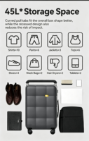 Valise MGB au design spécial en matériau PC avec grande capacité, serrure TSA, fermeture éclair YKK pour les voyages d'affaires, les sorties et les voyages
