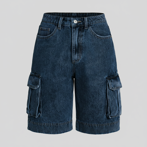 Pantalones cortos de gimnasio personalizados de alta calidad para hombre, Bermudas de algodón 100% con decoración de cremallera, cierre de cordón transpirable para deportes de ocio - Product Image 2