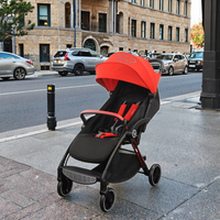 Poussette bébé pliable légère en métal, poussette de voyage, trotteur pliable, pliable pour avion, 2 en 1, portable, capacité de charge de 20 kg