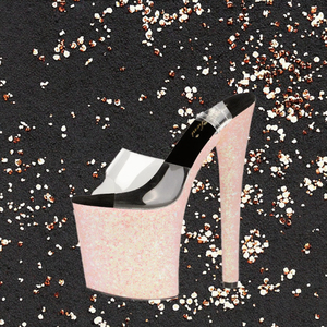 Sandalias de Plataforma Transparentes de 20 cm para Pole Dance, Estilo Gótico, con Plataforma Impermeable de 8 Pulgadas, con Tira de Tobillo Abierta de PU y Purpurina - Product Image 3