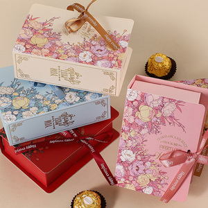 Bowknot Folders Birthday Folders Favor Folders High-End Luxury Cardboard Gift Packaging Custom Size <b>Glossy</b> Lamination Embossing - Product Image 2