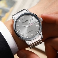 Reloj de Lujo para Hombre con Logotipo Personalizado ODM OEM, con Calendario, Resistente al Agua, Diseño Hueco, Fábrica de Joyería, Grabado de Logotipo