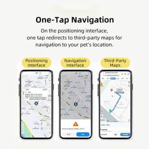 Traceur <span class=keywords><strong>GPS</strong></span> intelligent pour animaux de compagnie avec surveillance de la santé, suivi d'activité, application multi-utilisateurs en temps réel, alerte géofence, collier étanche - Product Image 3