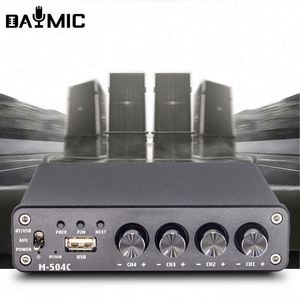 Amplificador de Audio para Auto 504C 200W BT USB Estéreo, Potente Sistema de Amplificador para Cine en Casa 4*50W, 4 Canales, Mini AMP 110V/220V - Product Image 1