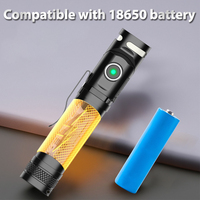 Lampe torche EDC puissante en alliage d'aluminium, rechargeable par USB, avec queue rotative magnétique, faisceau réglable, portée 150M, IP44, 1400 Lumens, Spot