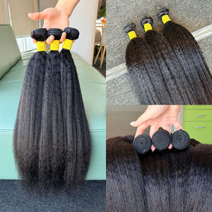 Lots de Cheveux Humains 100% Naturels Raides et Raides Crépus, Noir Naturel, 100g, 8-32 pouces, Vente en Gros - Product Image 4