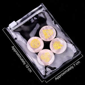 DIY 2074 Symboles d'aura des <span class=keywords><strong>quatre</strong></span> <span class=keywords><strong>éléments</strong></span> de la Grèce antique, pierre d'agate naturelle, pierre précieuse sculptée à la main, <span class=keywords><strong>éléments</strong></span> de la terre, de l'eau et du feu - Product Image 4