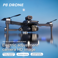 Drone pliable P8 GPS à cinq caméras avec objectif réglable et suivi intelligent pour adultes