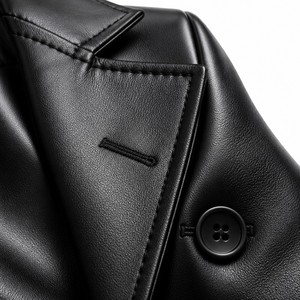 Blazer en cuir pour femme, style Melbourne Elite, effet Nappa PU premium 460GSM, revers cranté, vente en gros, personnalisable OEM - Product Image 2