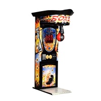 Neofuns Machine de jeu d'arcade de boxe à pièces Big King Kick Punching Fire Boxer Machine Punch Machine