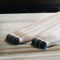 Marque de luxe Double cuticule alignée longue bande en PU trame de peau Extensions de cheveux humains