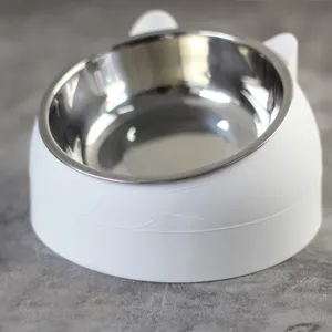 China Supplier High Quality Accessories Cheap Easy Clean Plastic Dog Bowl Stainless Steel Pet Feeding Bowl Pet Supplies