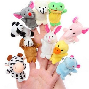 Set di pupazzi da dito con animali da 10 pezzi morbidi animali di peluche giocattoli di marionette da dito per bambini Mini figure di peluche bomboniere per spettacoli - Product Image 5