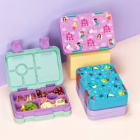 Boîte à bento pour enfants de 810ml pour la préparation de repas sans Bpa boîte à lunch en plastique de qualité alimentaire de dessin animé pour enfants