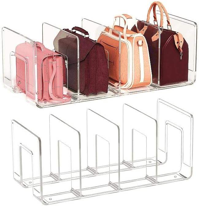 Plastic Purse Organizers Clear Closet Storage Solutions