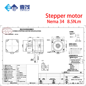 Motor a Pasos Híbrido Bifásico Emtech <span class=keywords><strong>NEMA</strong></span> <span class=keywords><strong>17</strong></span> <span class=keywords><strong>NEMA</strong></span> <span class=keywords><strong>23</strong></span> <span class=keywords><strong>NEMA</strong></span> 34 Tipo Pancake para Impresora 3D - Product Image 6