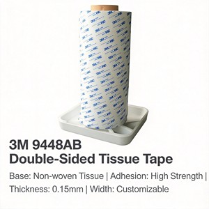 Ruban adhésif double face en acrylique noir 9448AB, tampons découpés de 0,15 mm pour la réparation de smartphones et tablettes - Product Image 2