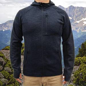 MereSports RWS Certificado <span class=keywords><strong>Merino</strong></span> <span class=keywords><strong>Lana</strong></span> Alta Calidad Hombres Camisetas Sudaderas <span class=keywords><strong>250</strong></span> Full Zip 100% <span class=keywords><strong>Merino</strong></span> <span class=keywords><strong>Lana</strong></span> Sudadera con capucha para exteriores - Product Image 4