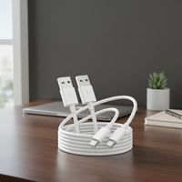 Câble de charge rapide Simsukian USB-C vers USB-A 2.0, 2 m, 480 Mbps, 60 W, cuivre étamé, 3 A/5 A, charge rapide pour voiture, Android, iOS, iPhone