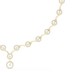 สร้อยคอรูปตัววีประดับเพชรทรงกลมคุณภาพสูง ดีไซน์แบบ interlocking สำหรับผู้หญิง ของขวัญสุดหรู ราคาดีที่สุด - Product Image 1