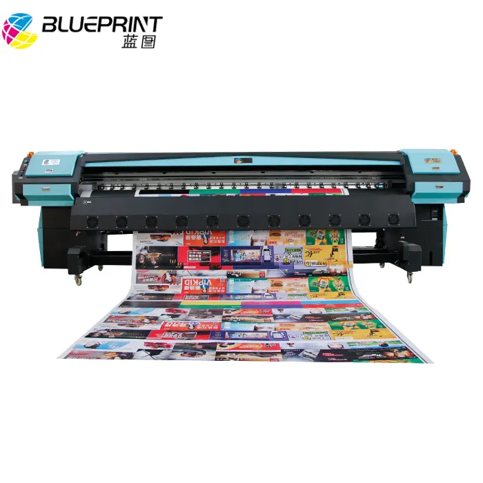 Impresión de cartelera publicitaria, nuevo Blueprint de alta calidad, aplicación estable al aire libre, tinta solvente de 2020 M, impresora de banner, 3,2