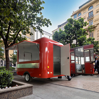 Chariots de restauration rapide miniatures personnalisés et kiosques mobiles Camion à pizza Camion à glace Remorque à café Remorque à ongles/tatouages pour en-cas