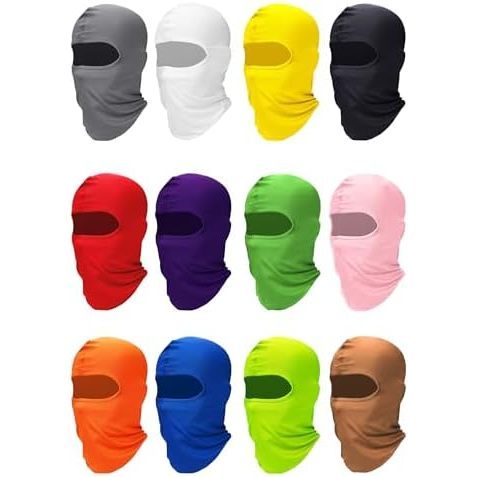 12 Pack Full Face Cover Balaclava - Multi Color 1