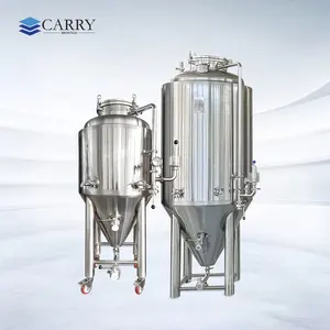 Réservoir de fermentation de qualité alimentaire en acier inoxydable 304 d'équipement de brassage de bière conique 100L en vente