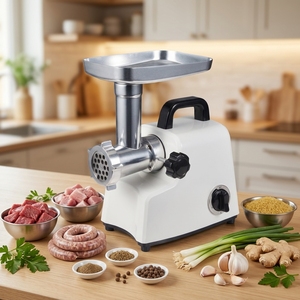 Hachoir à viande électrique robuste à 2 vitesses, moteur entièrement en cuivre, boîtier en fonte # Hachoir à viande en acier inoxydable avec fonction de marche arrière - Product Image 3