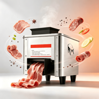 Trancheuse à viande électrique de table professionnelle en acier inoxydable pour une préparation alimentaire facile