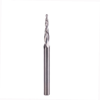Fraise à queue conique spirale 2F personnalisée de haute qualité, en carbure, pour gravure CNC, revêtement AlTiN, outils de fraisage OEM