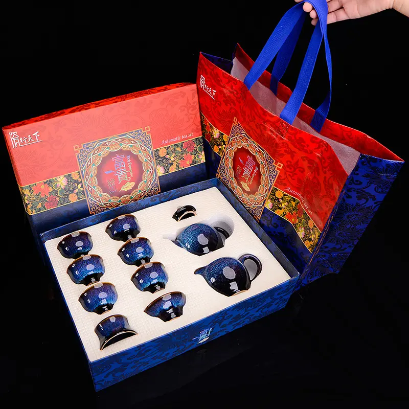 En Stock Caja de regalo con logotipo personalizado Embalaje Juego de tazas de té de cerámica para regalo de madres