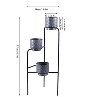 Support de plante en fer écologique et minimaliste moderne finition enduite de poudre pour le jardin présentoir multifonctionnel d'herbes succulentes