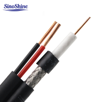 Cable Coaxial RG59/RG6 2C, Cable de Alimentación con Conductor CCS BC para Cámaras de Seguridad CCTV