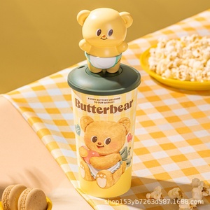 Genuine Butter <b>Bear</b> Shaped Cup-Butter <b>Bear</b> Doll Toy <b>Cute</b> Design Straw Type Environmental Protection General Use - Product Image 3