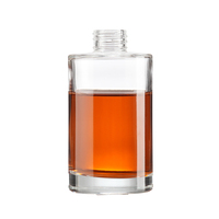 Diffuseur de parfum cylindrique en verre haut de gamme de luxe avec bouchons métalliques multicolores, impression sérigraphique pour la maison