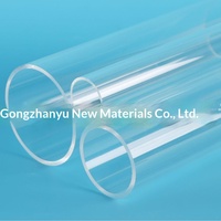Fabricants en gros fournissent divers diamètres de tubes en acrylique, tubes en plexiglas transparents, type de moulage, origine Shanghai