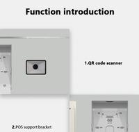 Terminal de paiement POS interactif à écran tactile double face de 32 pouces, sur pied, avec SDK